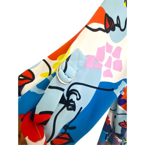 Joseph Ribkoff Multi-Color Abstract Open Front Blazer Sz 20 - Picture 13 of 13